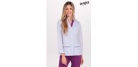 Chaqueta mujer doble vivo morado cremallera m/l
