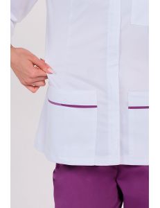 Chaqueta mujer doble vivo aguamarina cremallera m/l