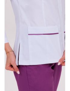 Chaqueta mujer doble vivo aguamarina cremallera m/l