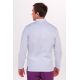 Chaqueta hombre doble vivo morado cremallera m/l