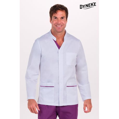 Chaqueta hombre doble vivo aguamarina cremallera m/l