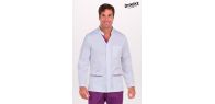 Chaqueta hombre doble vivo morado cremallera m/l