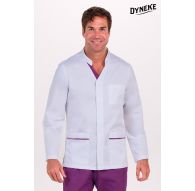 Chaqueta hombre doble vivo morado cremallera m/l