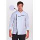 Chaqueta cocinero blanca con rejilla negra
