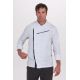 Chaqueta cocinero blanca con rejilla negra