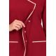 Chaqueta elástica m/l mujer granate con vivo