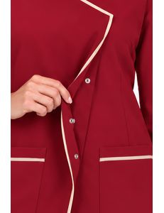 Chaqueta el&aacute;stica m/l mujer granate con vivo