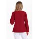 Chaqueta elástica m/l mujer granate con vivo