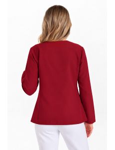 Chaqueta el&aacute;stica m/l mujer granate con vivo