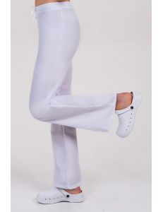 Pantal&oacute;n mujer sarga blanca cord&oacute;n
