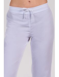 Pantal&oacute;n mujer sarga blanca cord&oacute;n