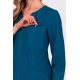 Chaqueta elástica m/l azul petróleo 