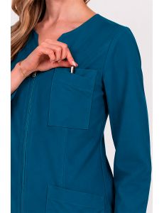 Chaqueta el&aacute;stica m/l azul petr&oacute;leo