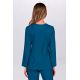 Chaqueta elástica m/l azul petróleo 