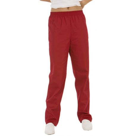 pantalon unisex burdeos sanidad, estetica y comercio dyneke