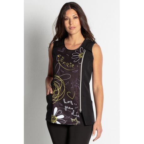 Chaqueta para comercio y estética con estampado 'Sonrisa' dyneke