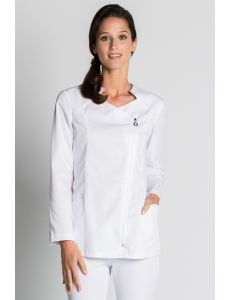 Chaqueta para comercio y estética blanca manga larga Dyneke