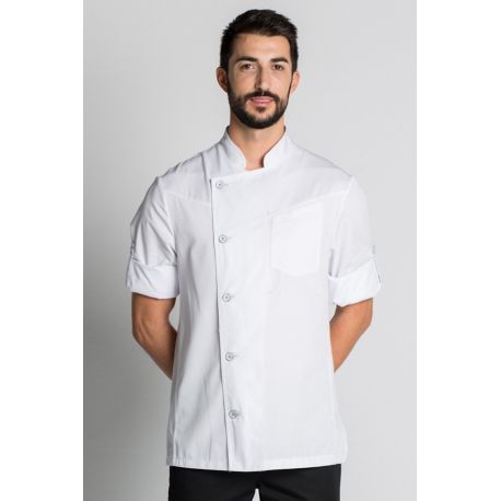 Chaqueta de cocina de manga larga y pespuntes Dyneke