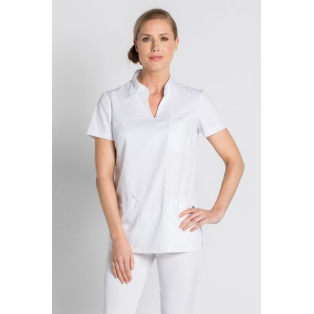 Blusón sanitario de mujer en blanco Dyneke
