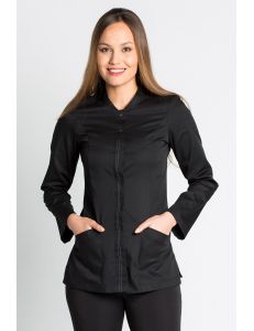 Chaqueta para comercio, estética u hostelería en color negro