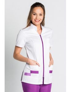 Chaqueta para sanidad, farmacia, comercio y estética morado Dyneke