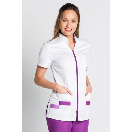 Chaqueta para sanidad, farmacia, comercio y estética morado Dyneke