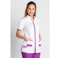 Chaqueta para sanidad, farmacia, comercio y estética morado Dyneke