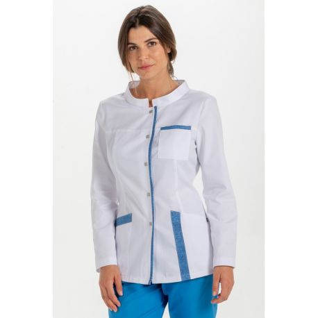 Chaqueta contraste azul m/l