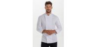 Chaqueta de cocina manga larga blanca