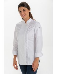 Chaqueta microfibra blanca hosteleria y comercio Dyneke