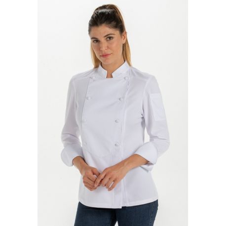 Chaqueta señora para hosteleria y comercio blanca dyneke