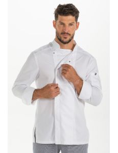 Chaqueta microfibra blanca hosteleria y comercio Dyneke