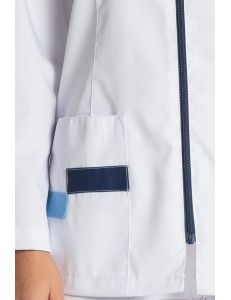 Chaqueta para sanidad, farmacia, comercio y estética azul Dyneke