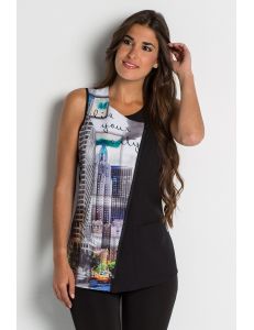 Casaca estampada city comercio y estetica dynekeChaqueta para comercio y estética con estampado 'City' dyneke