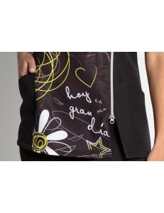 Chaqueta para comercio y estética con estampado 'Sonrisa' dyneke