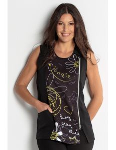 Chaqueta para comercio y estética con estampado 'Sonrisa' dyneke