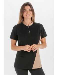 Polo negro mujer Dyneke