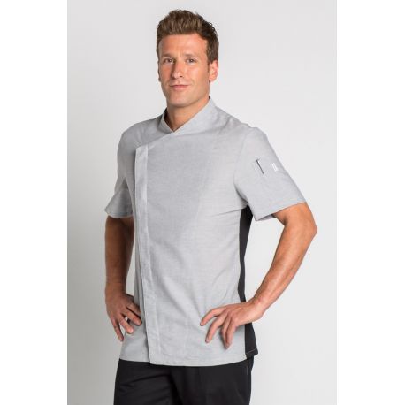 Chaqueta para hostelería y estética Cool Dry gris Dyneke