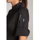 Chaqueta para cocinera manga 3/4 negra dyneke