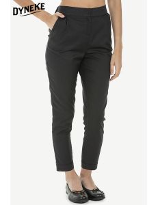 Pantalón tonillero negro con dobladillo