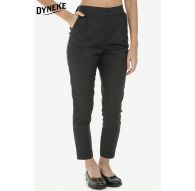 Pantalón tonillero negro con dobladillo