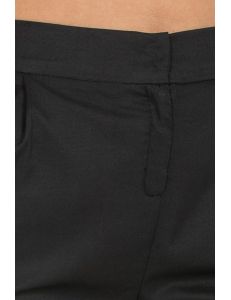 Pantalón tonillero negro con dobladillo