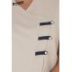 Chaqueta beige para mujer con presillas