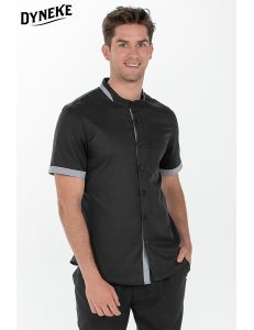 Camisa hombre negra c/mao