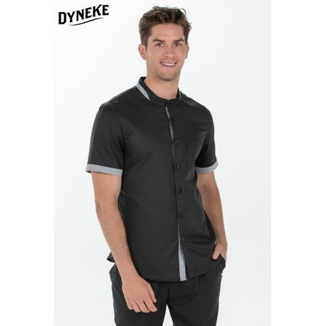 Camisa hombre negra c/mao