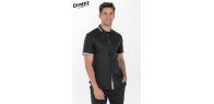 Camisa hombre negra c/mao