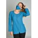 Chaqueta curvas m/l microfibra azul