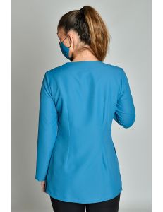 Chaqueta curvas m/l microfibra azul