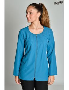 Chaqueta curvas m/l microfibra azul