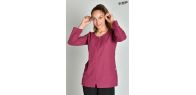 Chaqueta curvas m/l microfibra vino